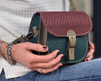 DIY-Crossbodytasje_NYCHEL_Jungle Suede_Taupe-Bordo-Petrol