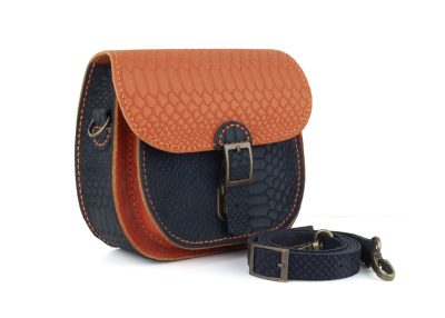 DIY-Crossbody-Tasche NYCHEL - Jungle Suede Navy/Brick
