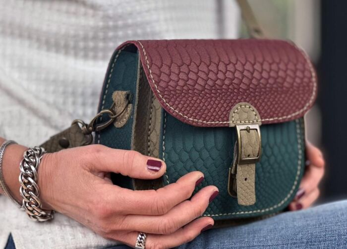 NYCHEL - Jungle Suede Taupe/Bordo/Petrol – Bild 2