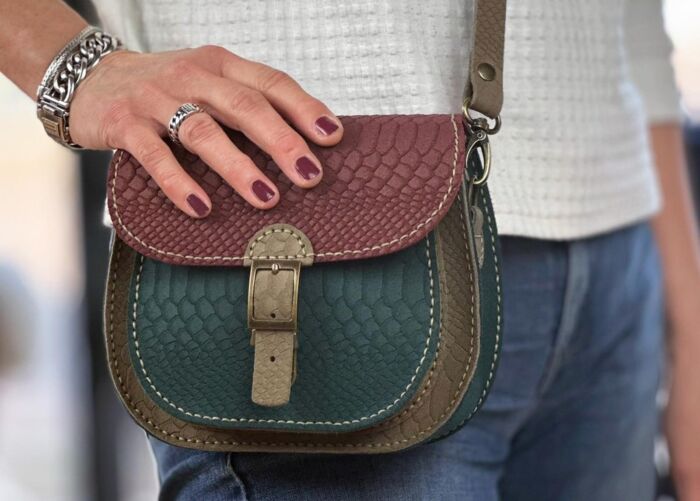 NYCHEL - Jungle Suede Taupe/Bordo/Petrol – Bild 5