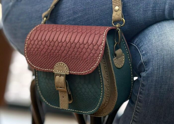 NYCHEL - Jungle Suede Taupe/Bordo/Petrol – Bild 4