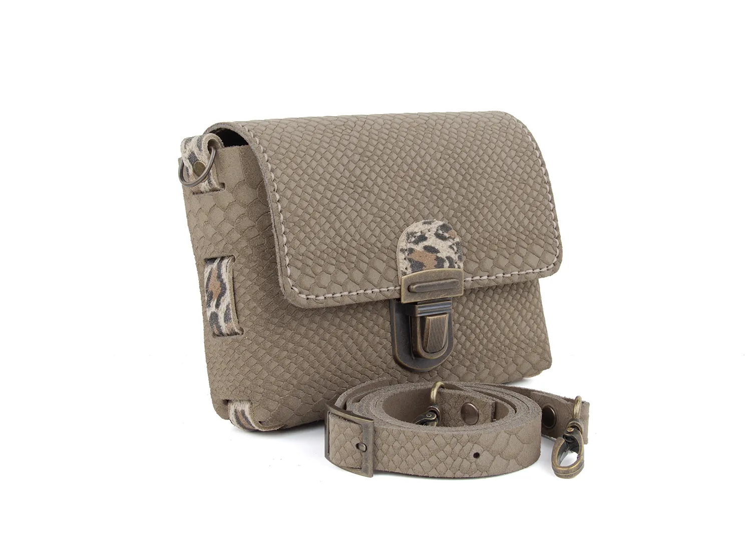 DIY-Crossbody Tas JULYA_Jungle_Suede_Taupe_2