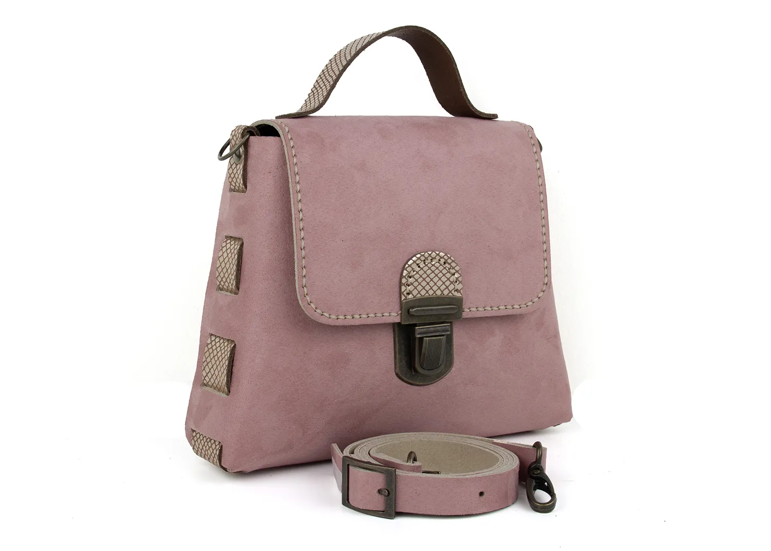 DIY-Crossbody-Tas VANITY Flair_Suede_Oudroze_2