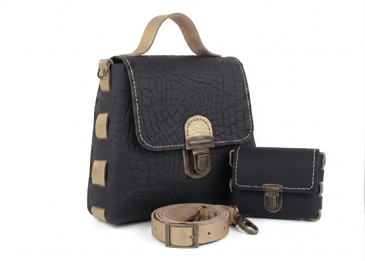 DIY-Crossbody-Tas VANITY_Flair_Tosca_Cayman_Black_Gold_0
