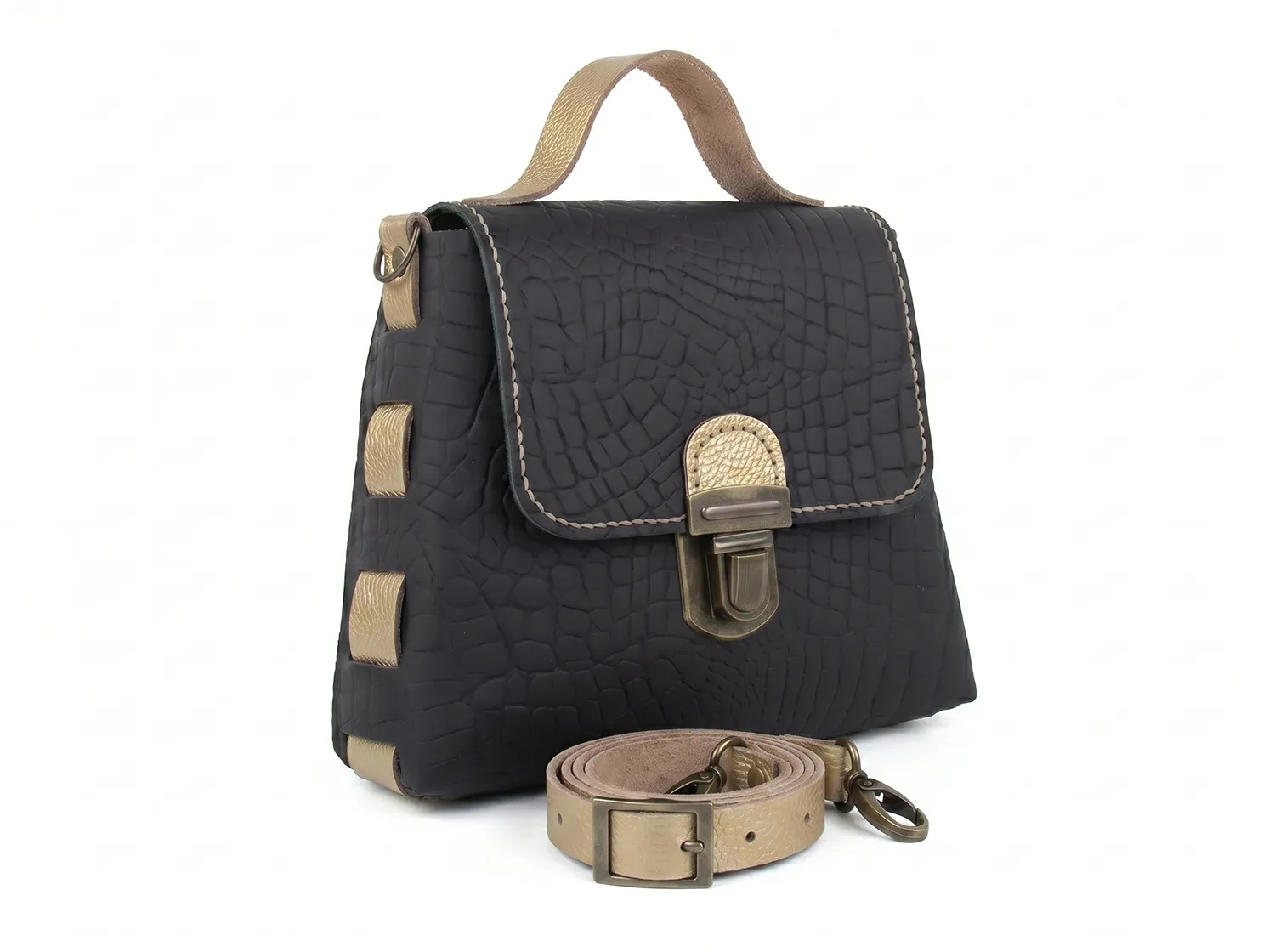 DIY-Crossbody-Tas VANITY_Flair_Tosca_Cayman_Black_Gold_1
